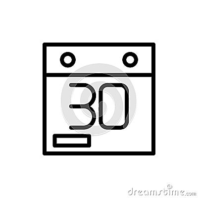 Calendar dates icon. Simple line, outline vector elements of almanac icons for ui and ux, website or mobile application Stock Photo
