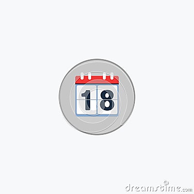 Calendar. Day. Icon. Logo. Vector illustration. EPS 10 Cartoon Illustration