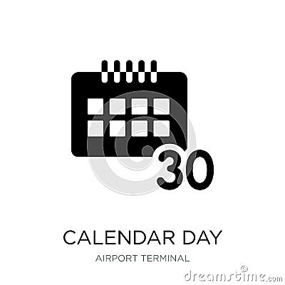 calendar day thirty icon in trendy design style. calendar day thirty icon isolated on white background. calendar day thirty vector Vector Illustration