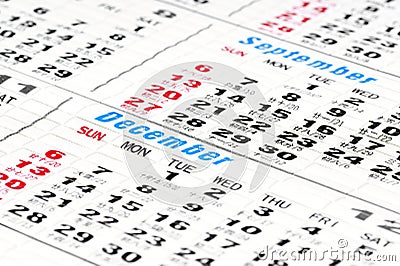 Calendar days. Stock Photo