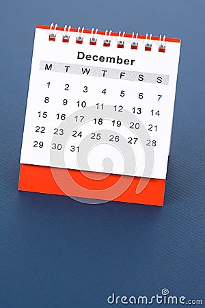 Calendar December Stock Photo