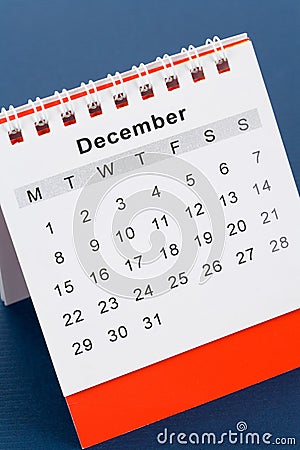 Calendar December Stock Photo