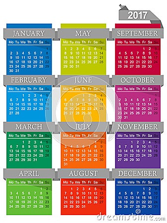 Calendar 2017 Vector Illustration