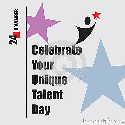 Celebrate Your Unique Talent Day Vector Illustration