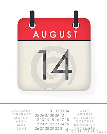 Calendar Flat Icon. Kit for Choosing Your Own Date. Vector Vector Illustration