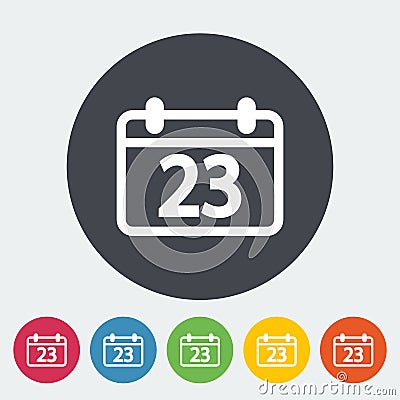 Calendar flat icon Vector Illustration