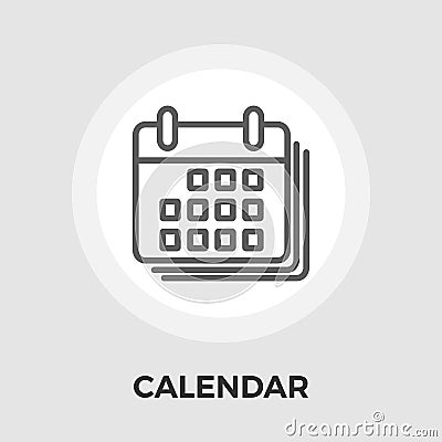 Calendar Flat Icon Vector Illustration