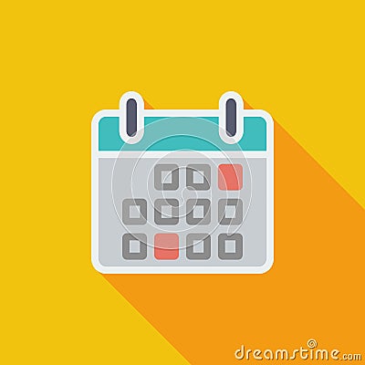 Calendar flat icon Vector Illustration