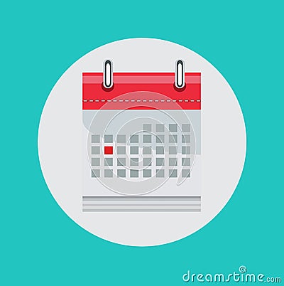 Calendar flat vector icon Vector Illustration