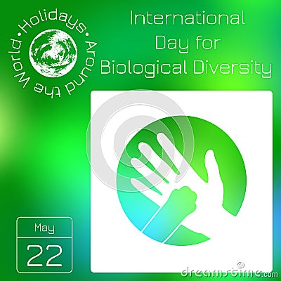 Series calendar. Holidays Around the World. Event of each day of the year. International Day for Biological Diversity Cartoon Illustration