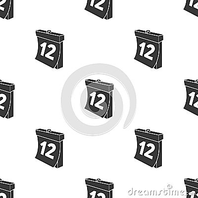 Calendar icon in black style isolated on white background. Logistic pattern stock vector illustration. Vector Illustration