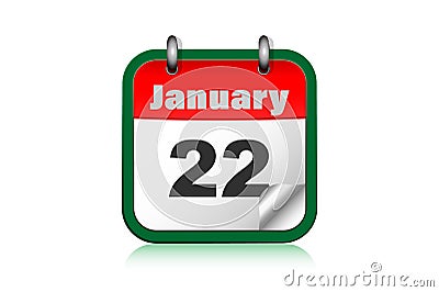 Calendar Icon for Mobile Application. Isolated Object Illuction Vector. Vector Illustration
