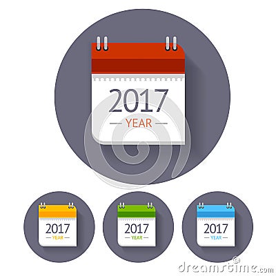 Calendar Icon Set. Vector Vector Illustration