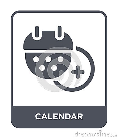 calendar icon in trendy design style. calendar icon isolated on white background. calendar vector icon simple and modern flat Vector Illustration