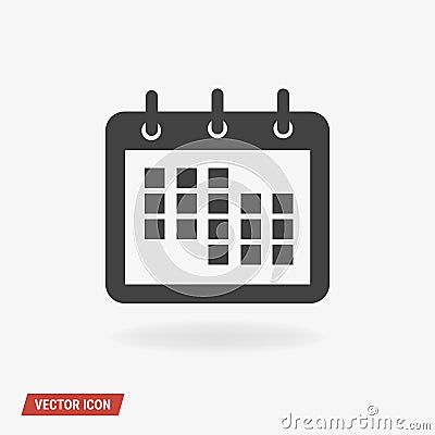 Calendar Icon Vector, vector illustion flat design style. Vector Illustration