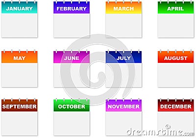 Calendar Icons Stock Photo