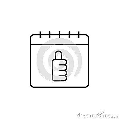 Calendar, like icon. Simple thin line, outline of calendar icons for ui and ux, website or mobile application Stock Photo