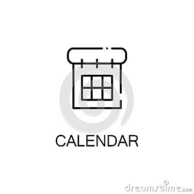 Calendar line icon Vector Illustration