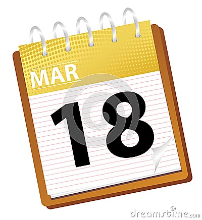 Calendar march Vector Illustration