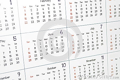 Calendar Stock Photo