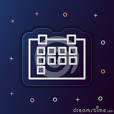 The calendar nolan button icon. Simple thin line, outline vector of web icons for ui and ux, website or mobile application Stock Photo