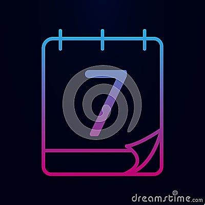 The calendar nolan icon. Simple thin line, outline vector of web icons for ui and ux, website or mobile application Stock Photo
