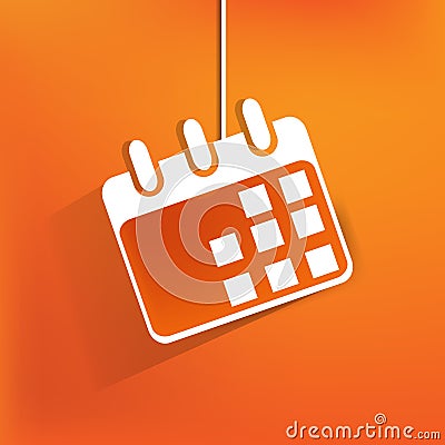 Calendar organizer web icon,flat design Vector Illustration