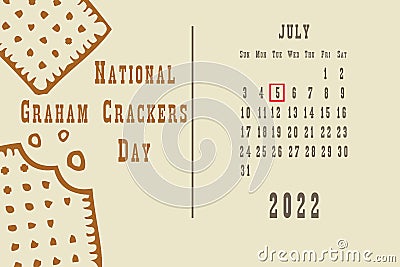 National Graham Crackers Day Vector Illustration