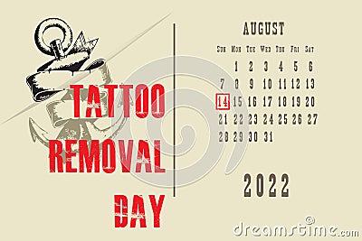 Tattoo Removal Day Vector Illustration