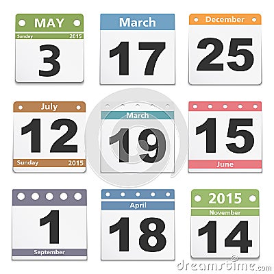 Calendar Pages Vector Illustration