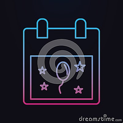 Calendar party nolan icon. Simple thin line, outline vector of party icons for ui and ux, website or mobile application Stock Photo