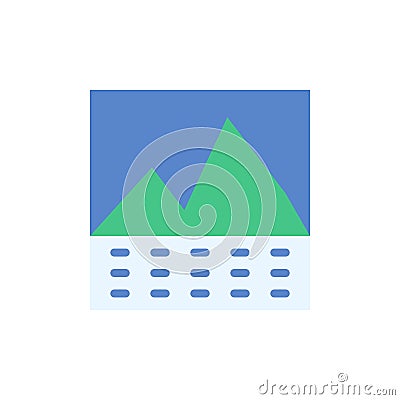 Calendar picture icon. Simple color vector elements of almanac icons for ui and ux, website or mobile application Stock Photo