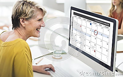 Calendar Planner Organization Management Remind Concept Stock Photo