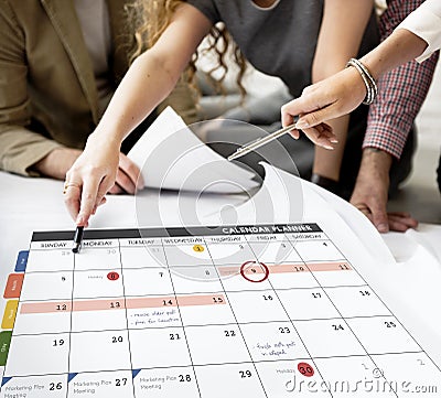 Calendar Planner Organization Management Remind Concept Stock Photo