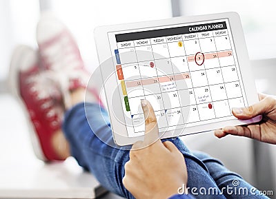 Calendar Planner Organization Management Remind Concept Stock Photo