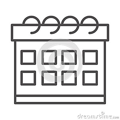 Calendar reminder date time line style icon Vector Illustration