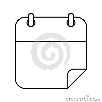 Calendar reminder isolated icon Vector Illustration