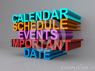 Calendar, schedule, events, important date Stock Photo