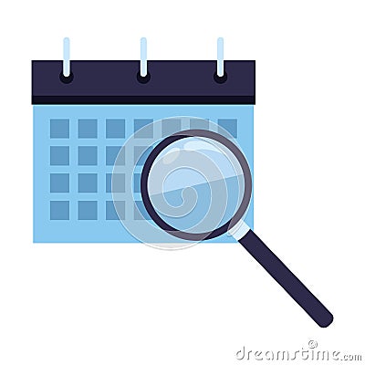 Calendar schedule flipchart icon cartoon Vector Illustration