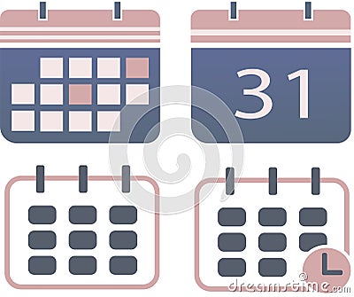 Calendar set Vector Illustration