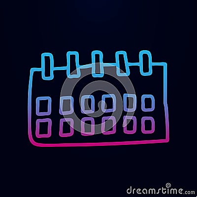 The calendar sketch nolan icon. Simple thin line, outline vector of education icons for ui and ux, website or mobile application Stock Photo