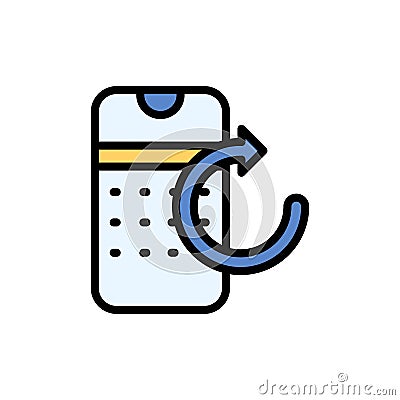 Calendar smartphone refresh icon. Simple color with outline vector elements of almanac icons for ui and ux, website or mobile Stock Photo
