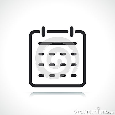 Calendar thin line icon isolated Vector Illustration