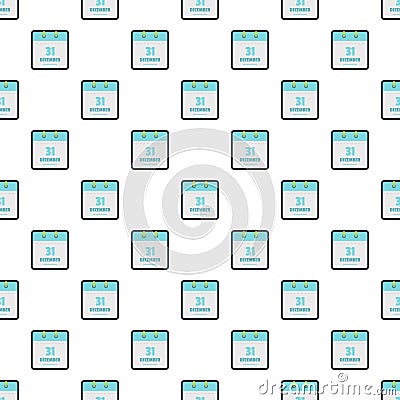 Calendar thirty first december pattern seamless Vector Illustration