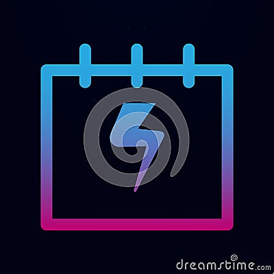 Calendar time deadline nolan icon. Simple thin line, outline vector of Mix icons for ui and ux, website or mobile application Stock Photo