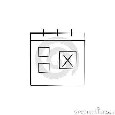 calendar travel time icon. Element of anti aging icon for mobile concept and web apps. Doodle style calendar travel time icon can Stock Photo