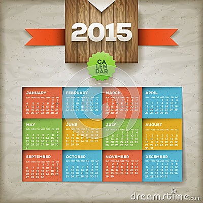 2015 Calendar Vector Illustration