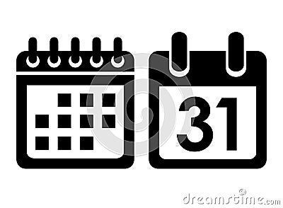 Calendar vector icon Vector Illustration