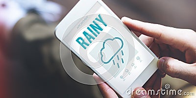 Calendar Weather Update Rainy Concept Stock Photo