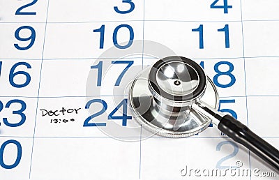 Calender for Doctor Appointment Stock Photo